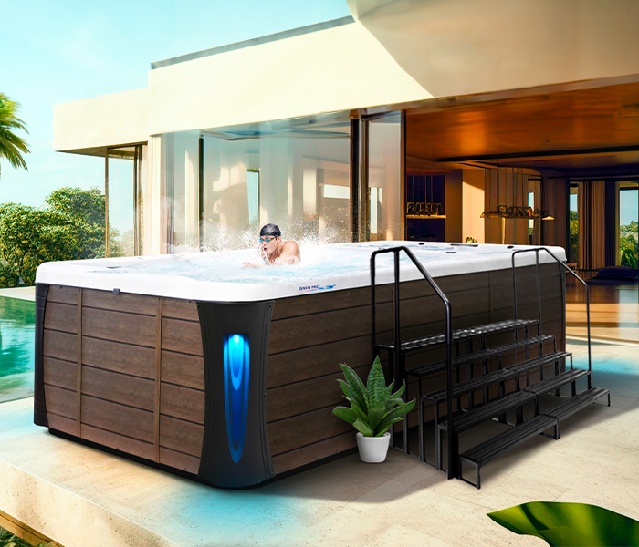 Calspas hot tub being used in a family setting - North Miami