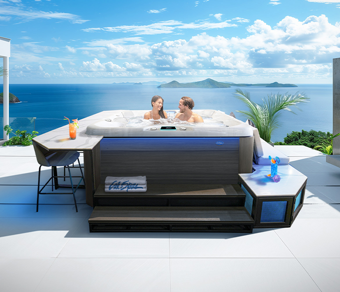 Calspas hot tub being used in a family setting - North Miami